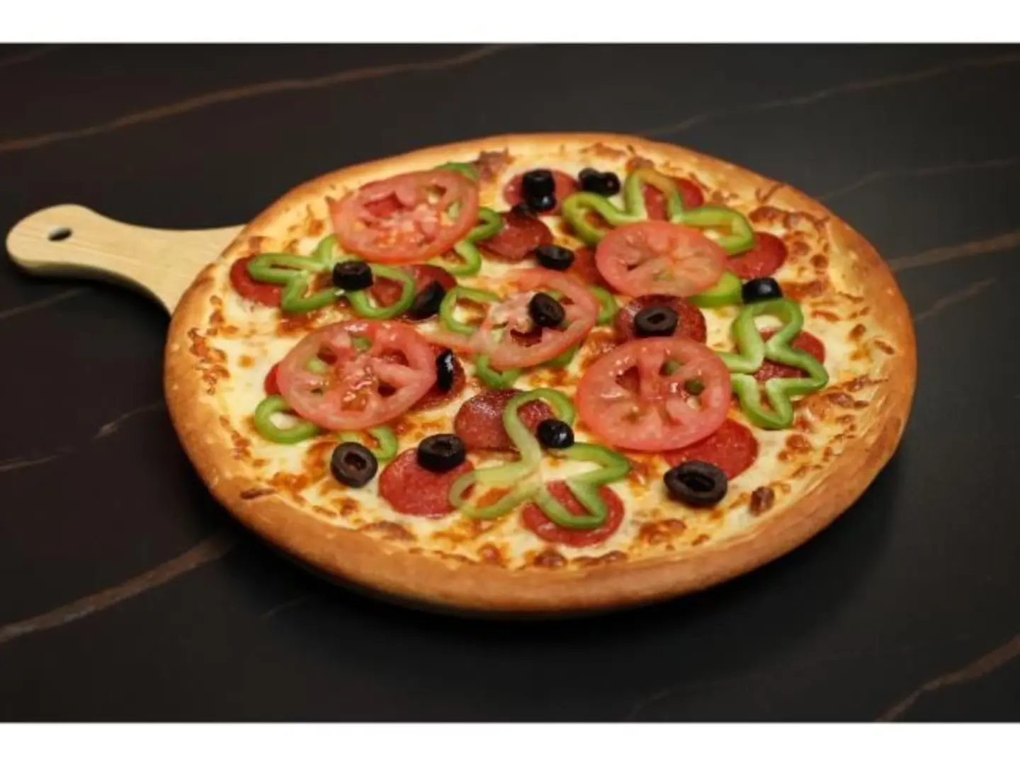 Pepperoni Pizza With Vegetables