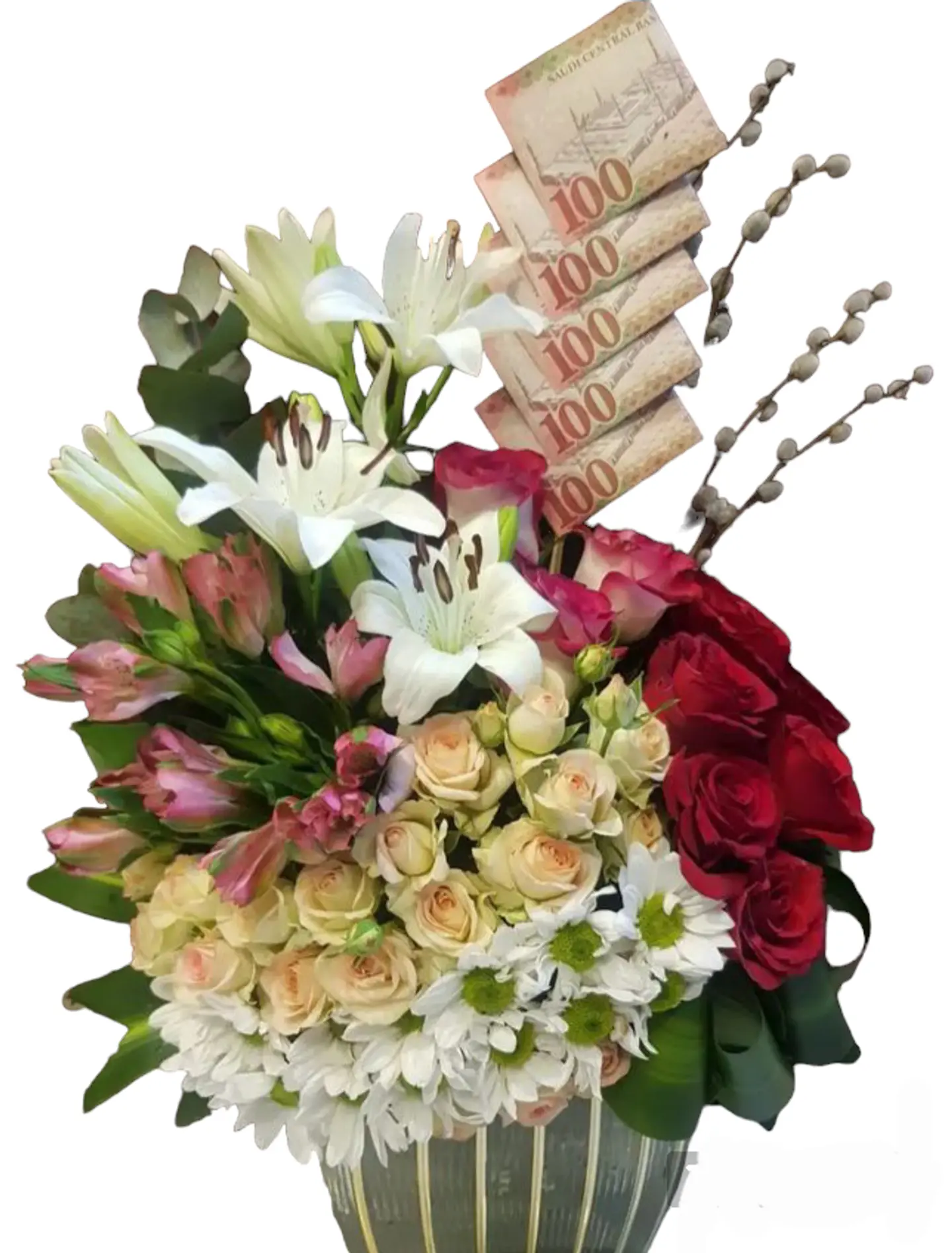Vase With Fresh Flowers Without Currency 115