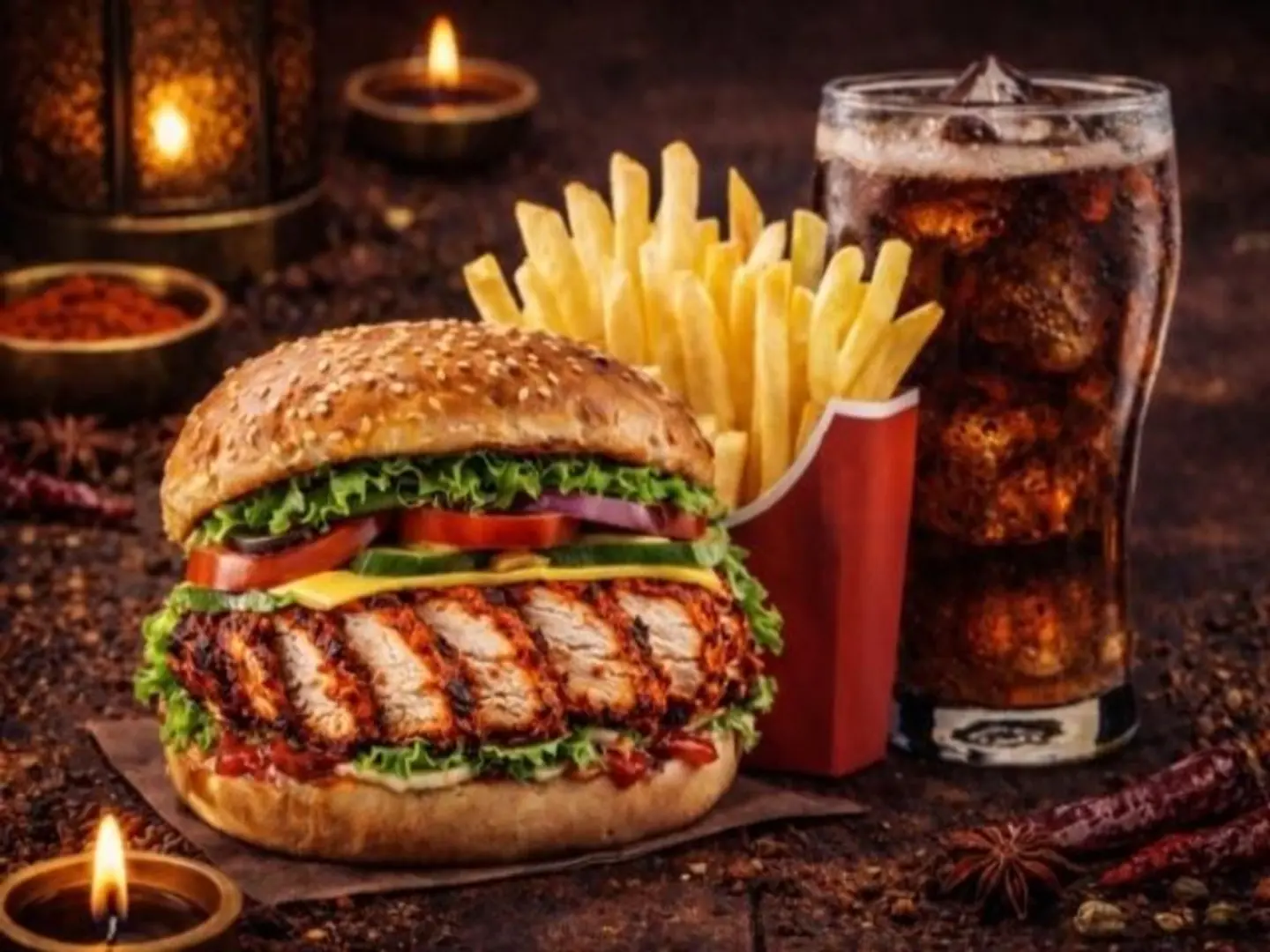 Tikka Burger Meal