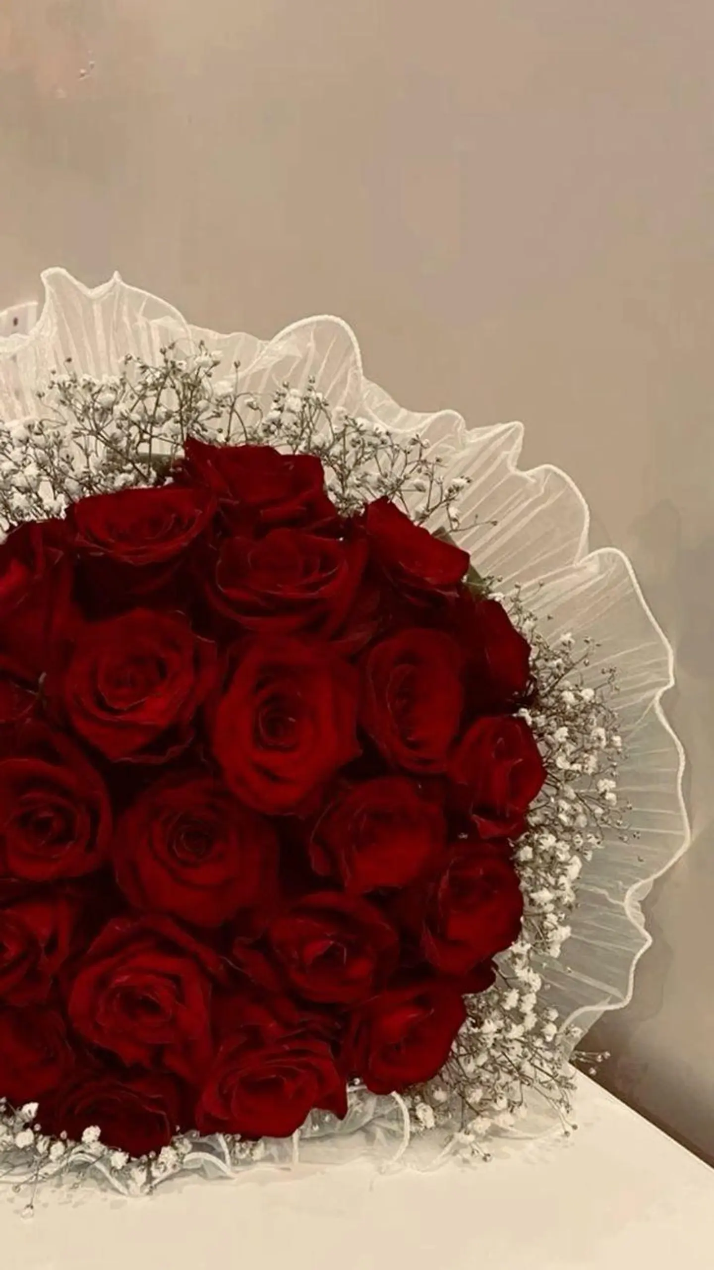 Red Lace Rose Bouquet