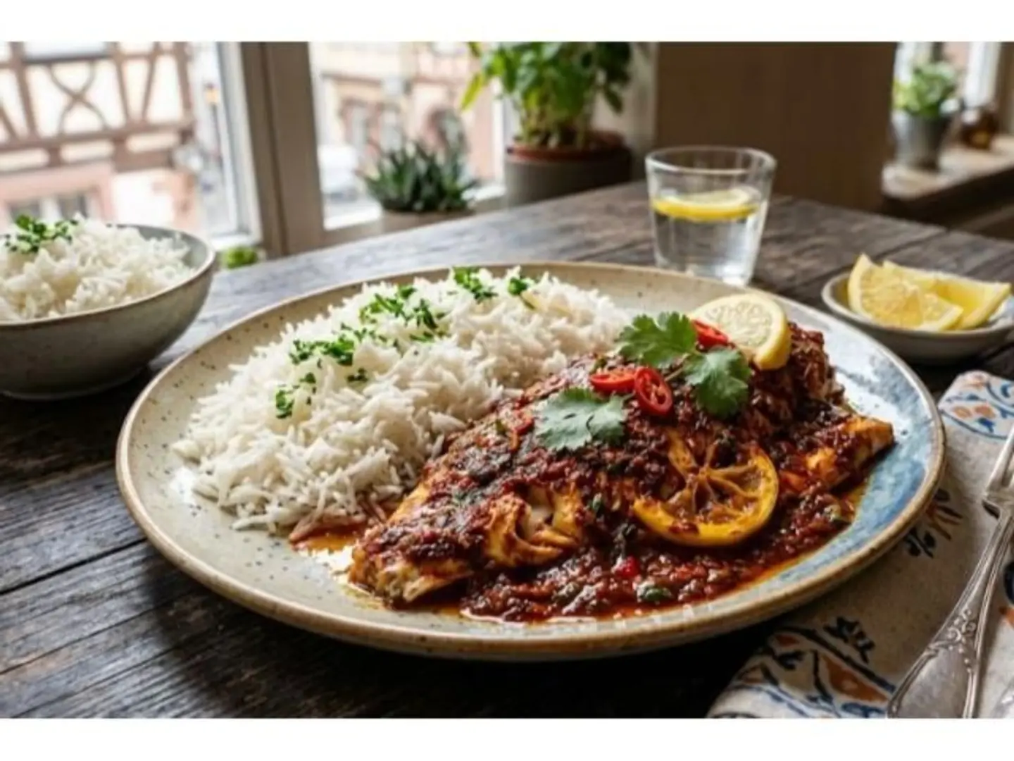 Spicy Fish With White Rice