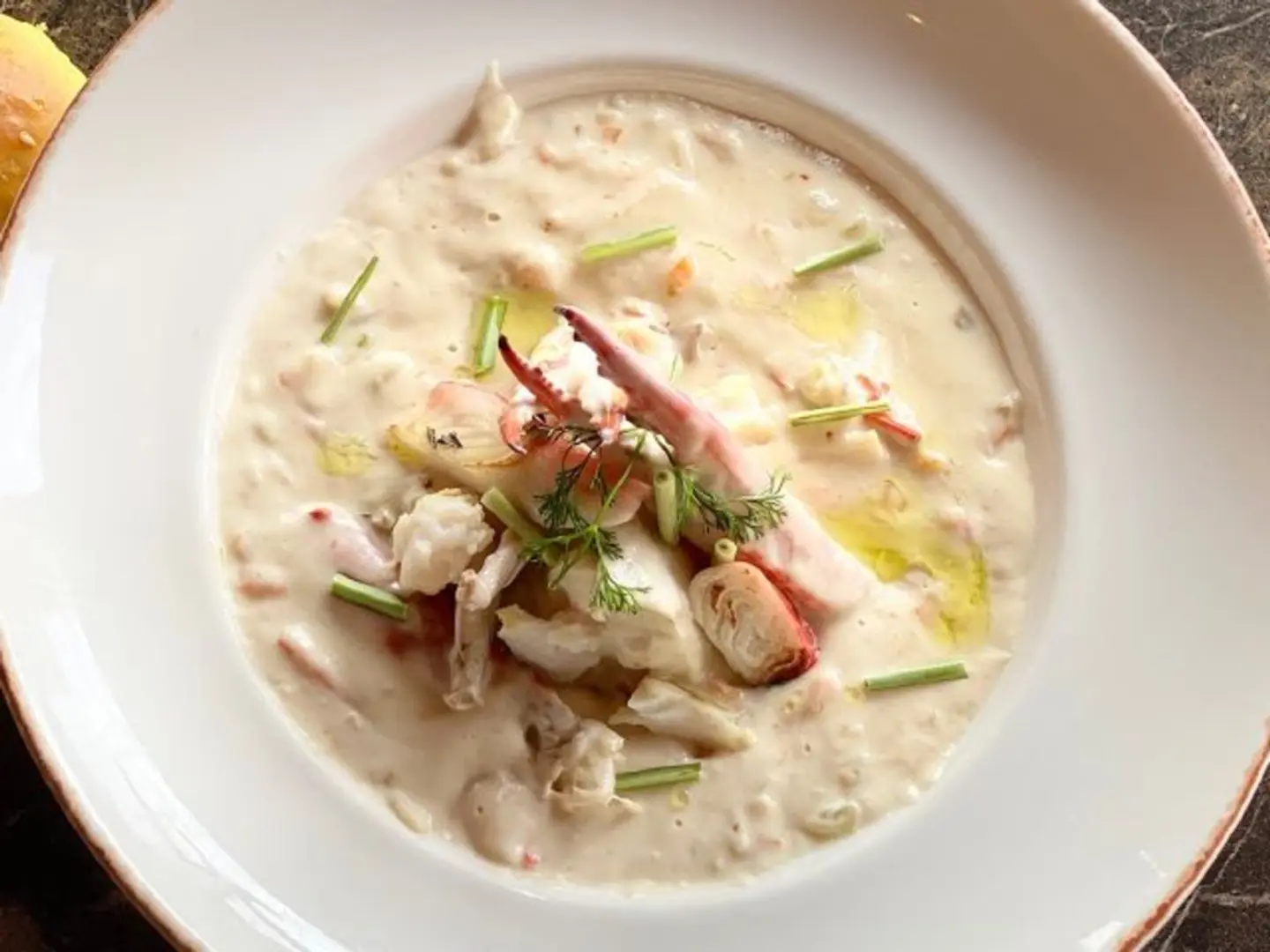 Creamy Crab Soup Bread Rolls