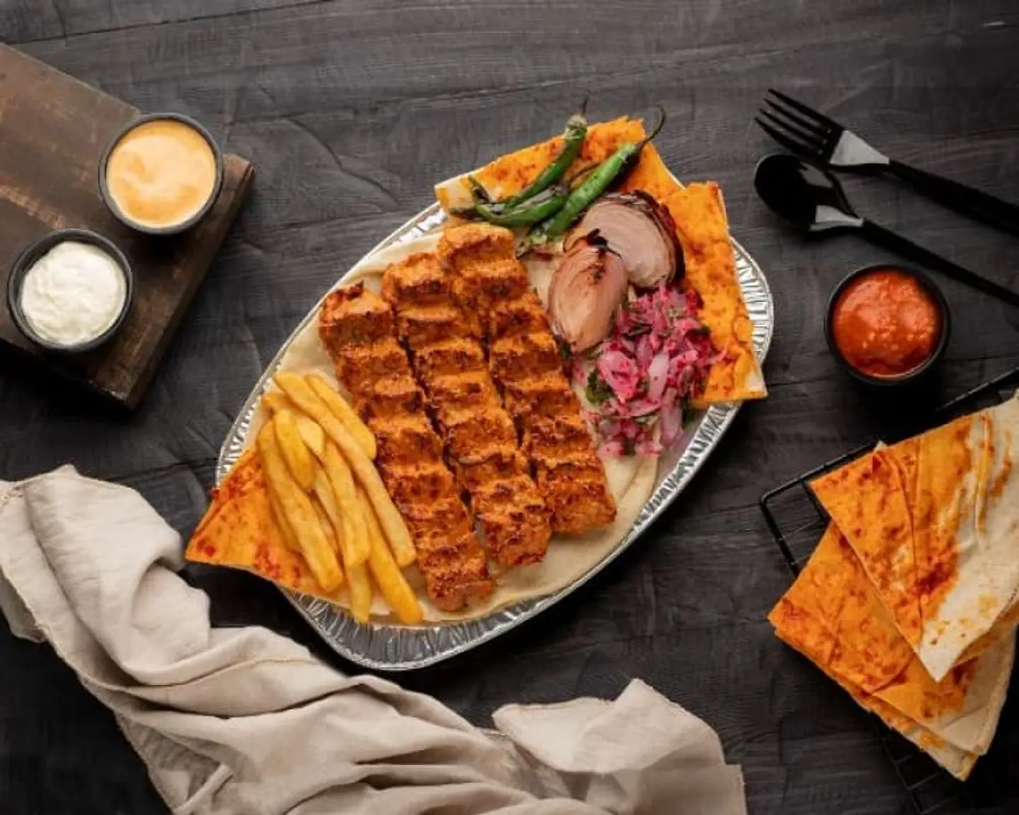 طبق كباب دجاج