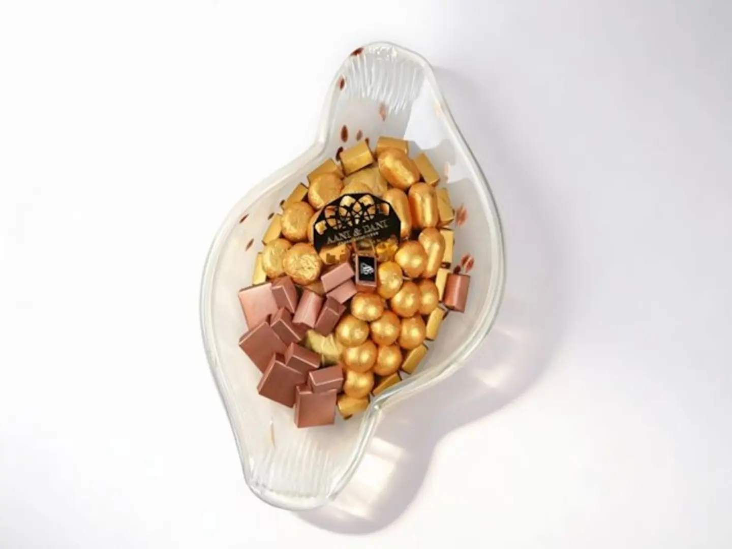 فازة شوكولاتة زجاج تامور 12 ذهبية