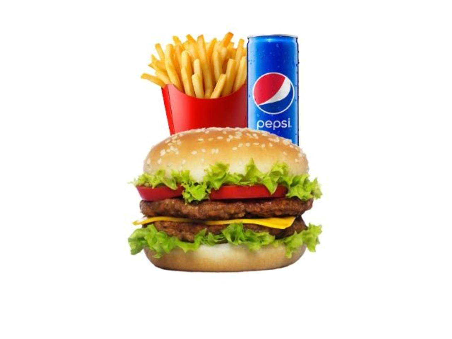 دبل برجر لحم - وجبة