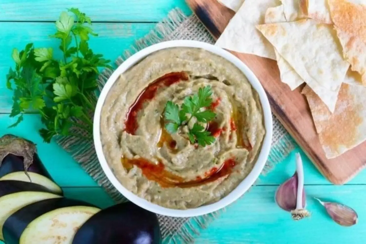 Eggplant Mutabbal With Tahini