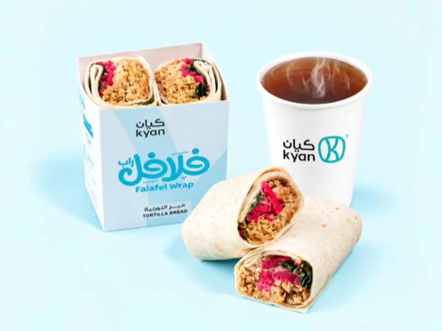 فلافل راب مع شاي
