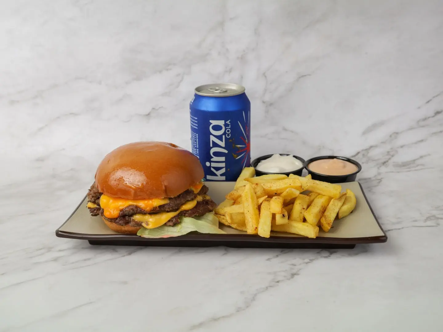 وجبة دبل سماش برجر