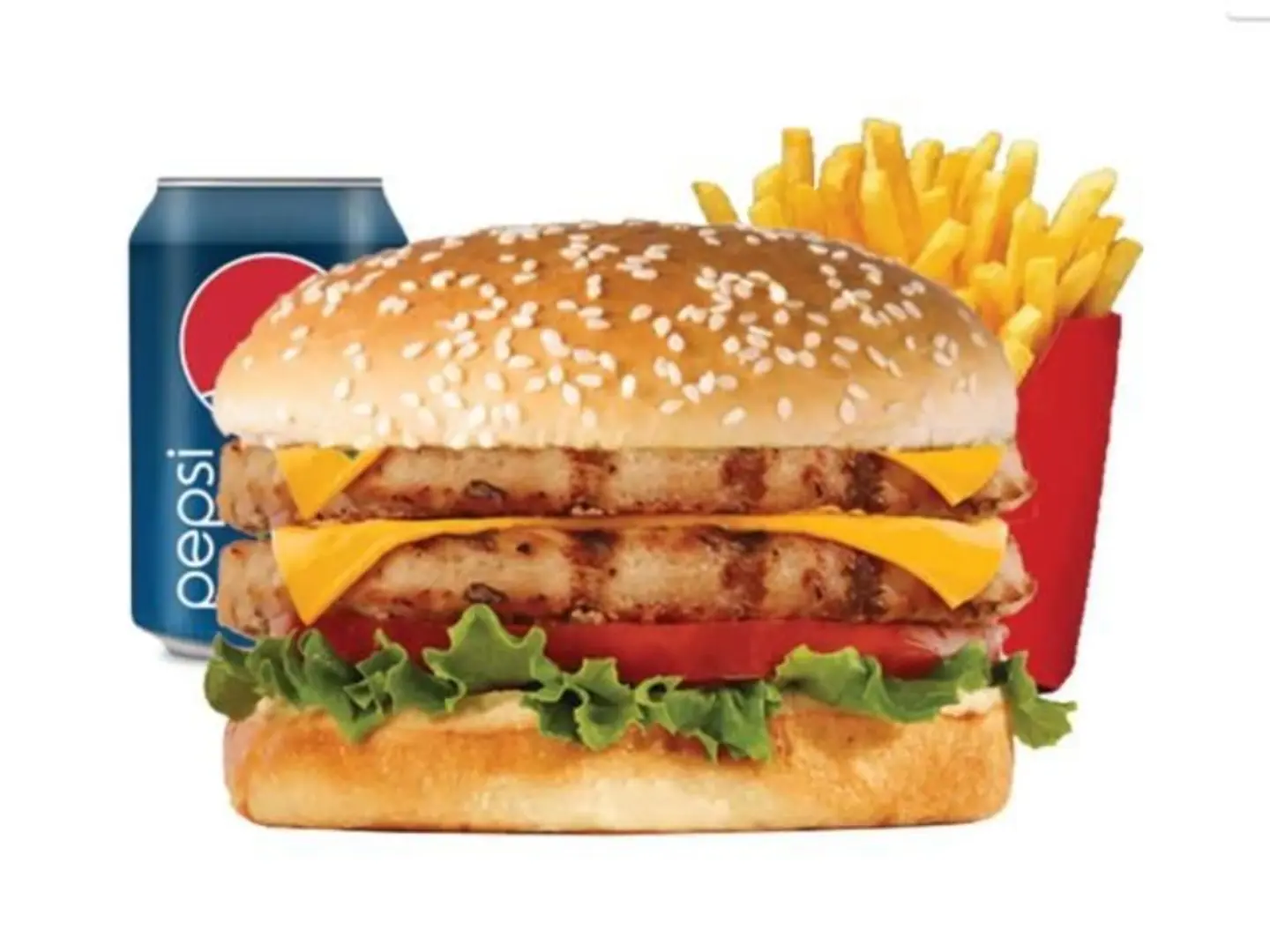 Double Chicken Burger Meal