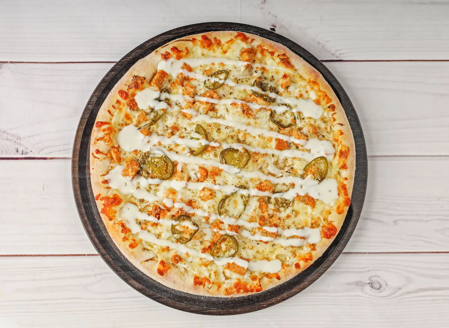 Large Epic Chicken Ranch N Jalapeño Pizza