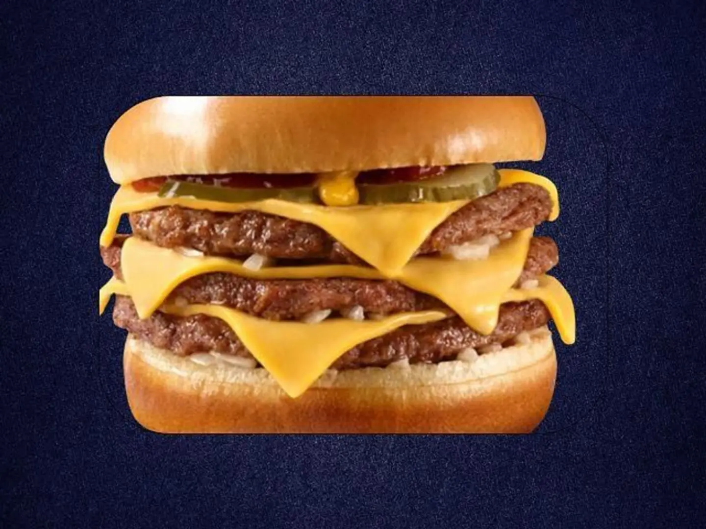 Triple Cheese Burger Sandwich