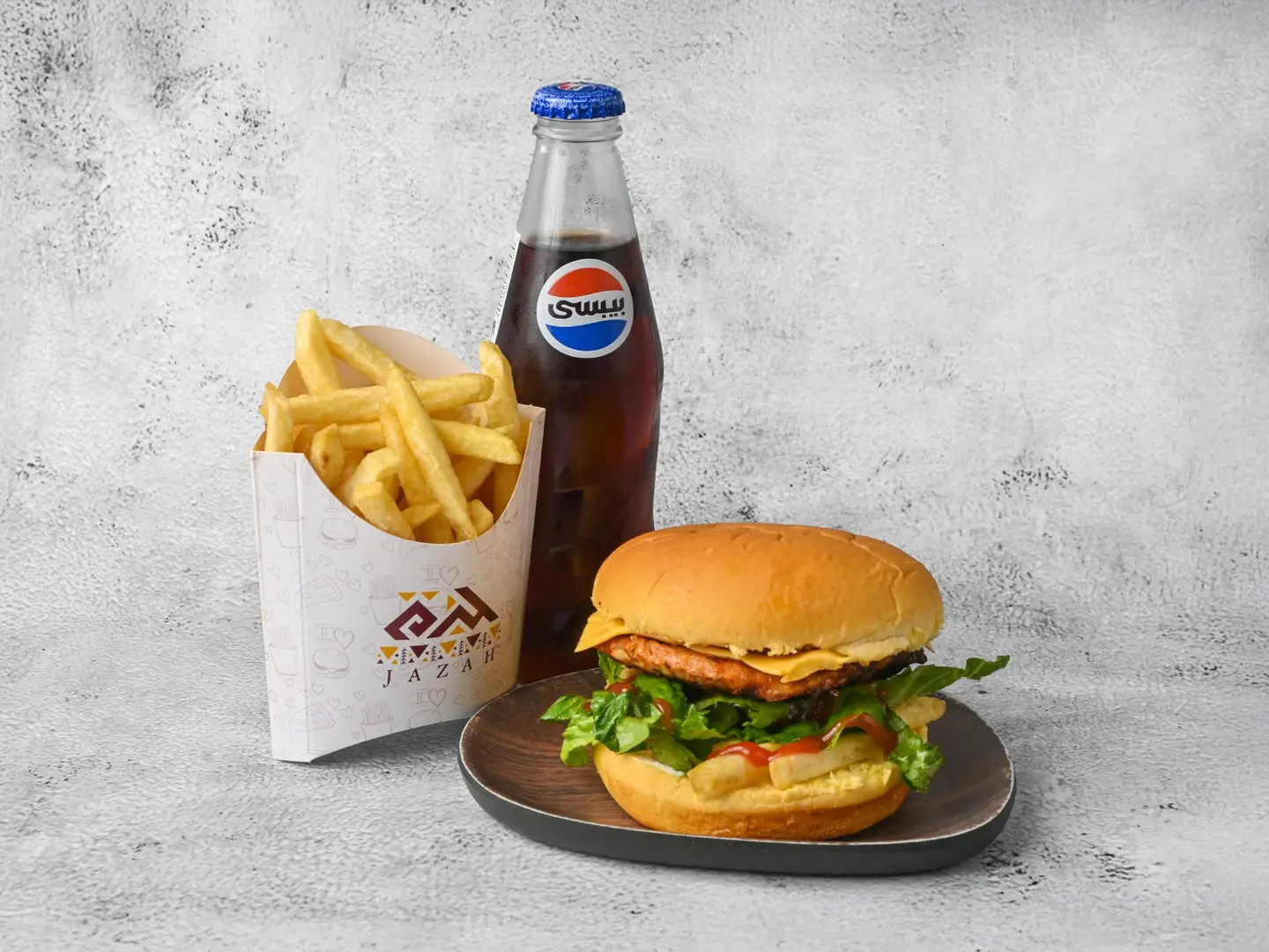 وجبة برجر دجاج