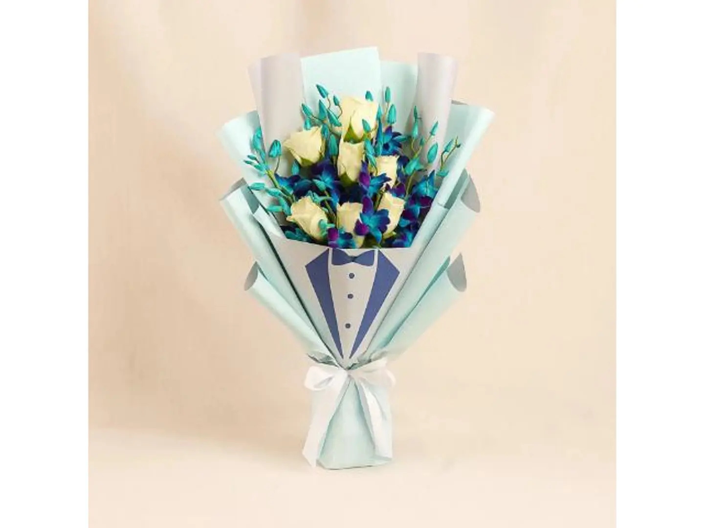 Gentelman Flowers Bouquet Blue Color