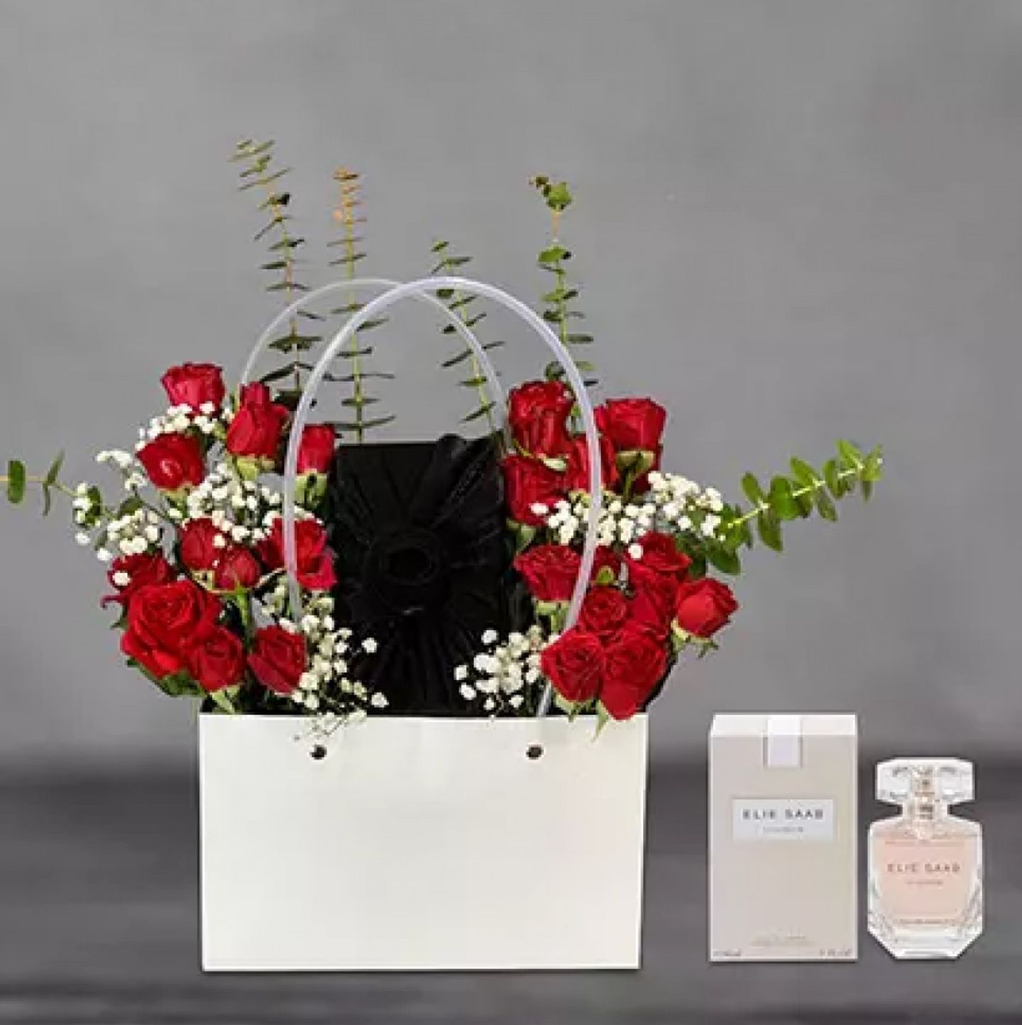 عطر إيلي ساب مع بيبي روز أحمر