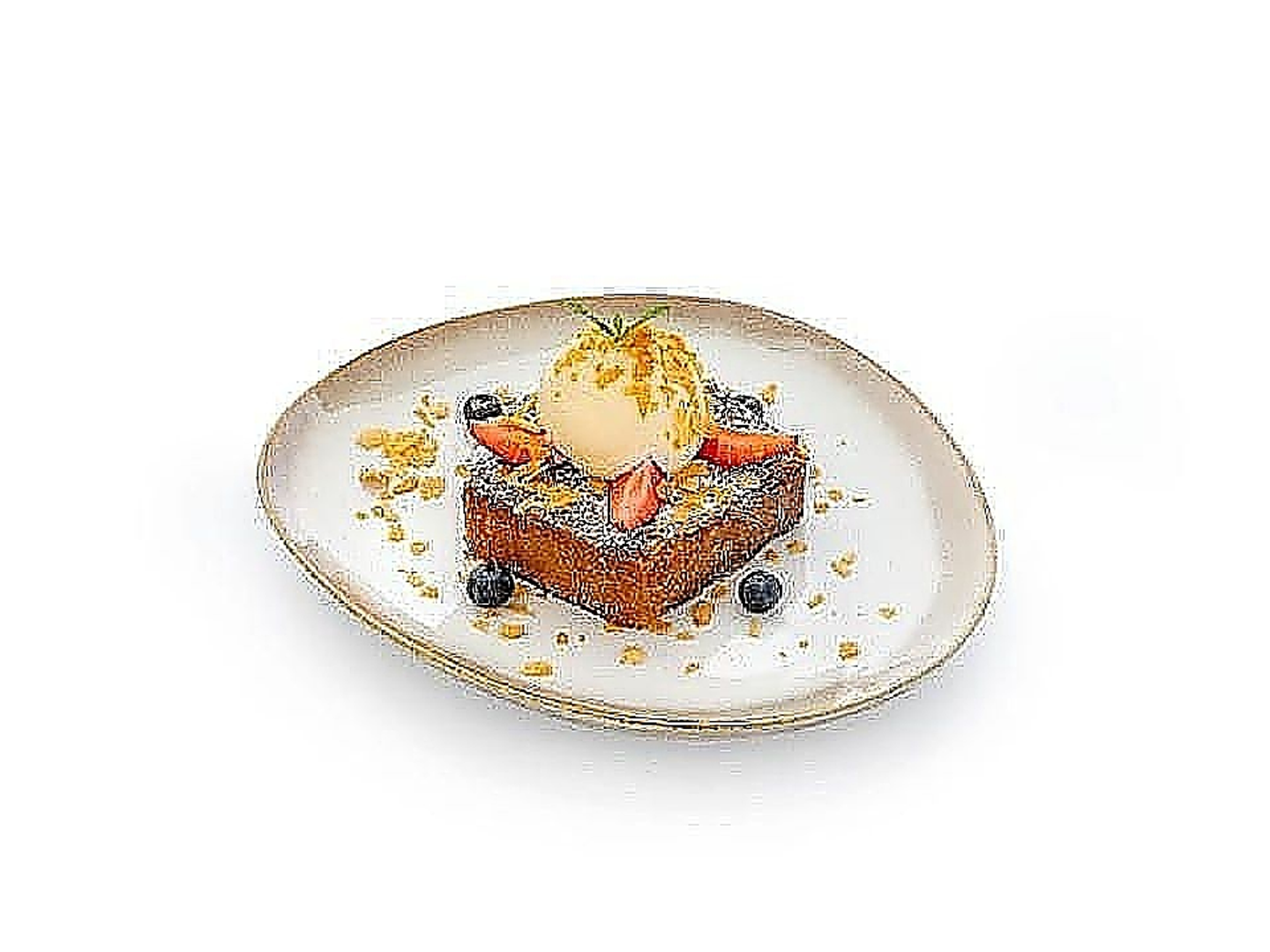 French Cake With Ice Cream