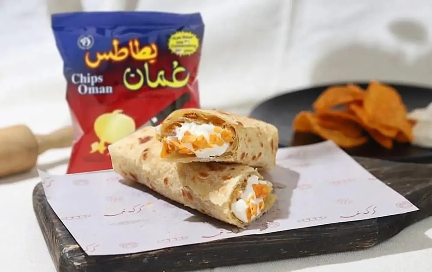 Cheese And Oman Chips Chapati