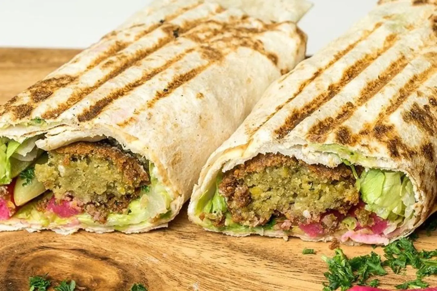 Mixed Falafel Saj Sandwich