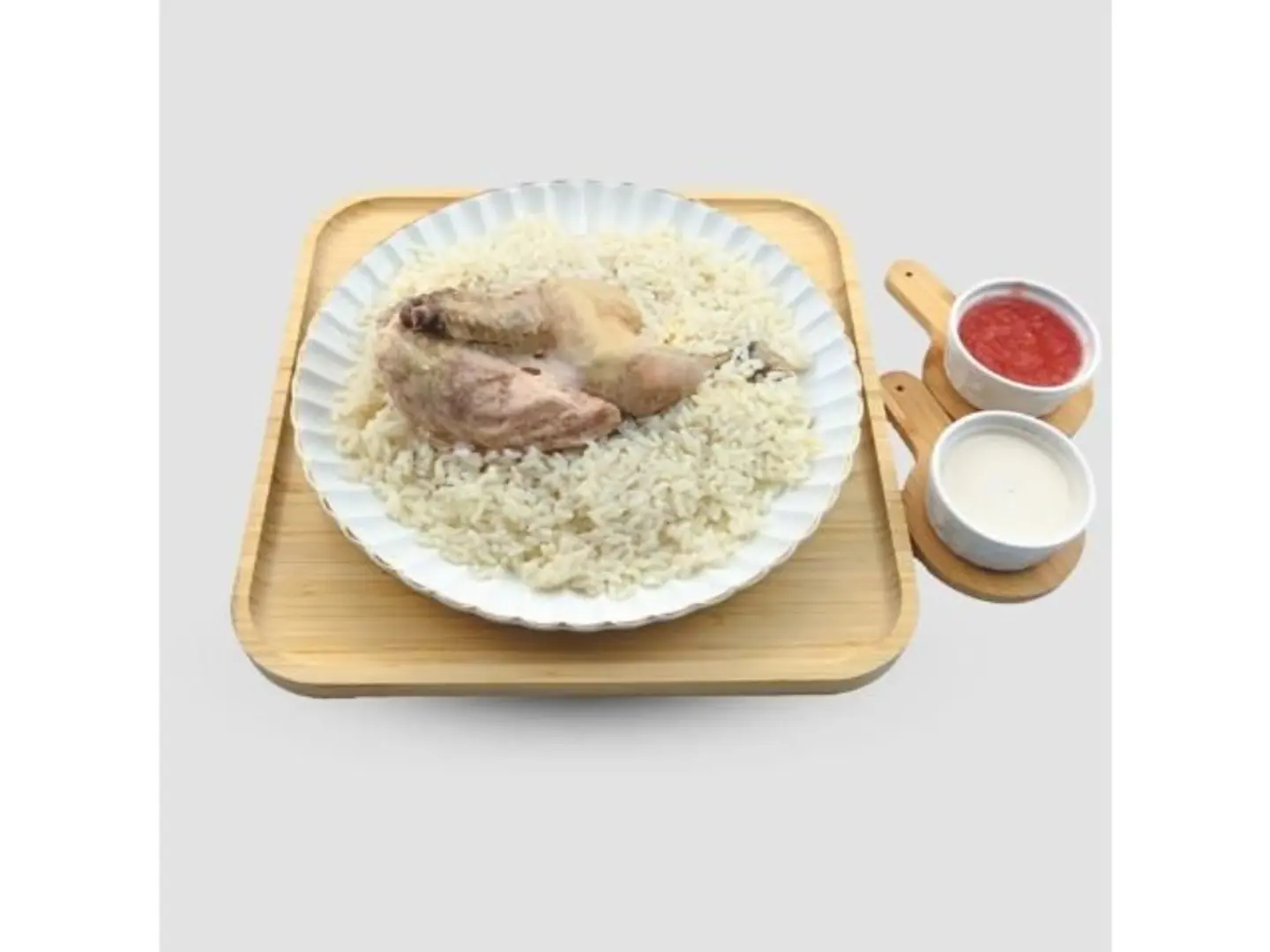 نصف حبة دجاج سليق مع الأرز