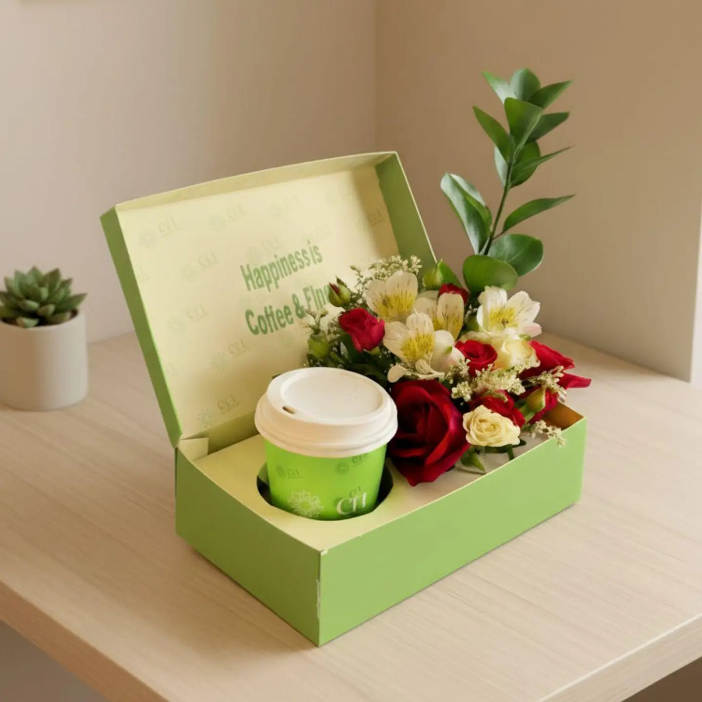 قهوة وورد - وسط