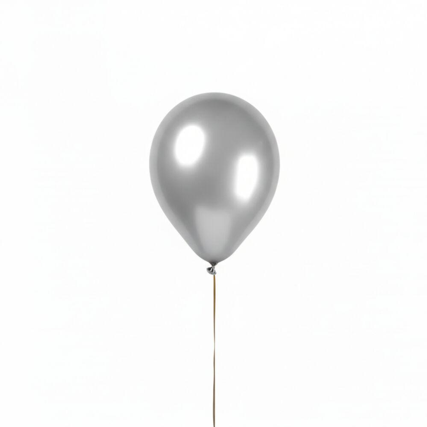 Silver Chrome Helium Balloon