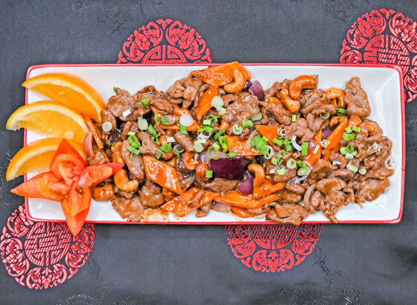 Beef With Cashew And Almond Nuts