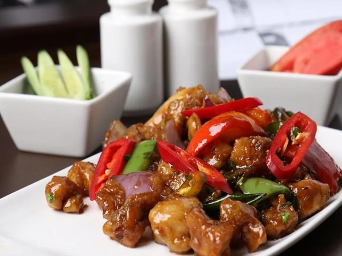 دجاج بالفلفل الحار