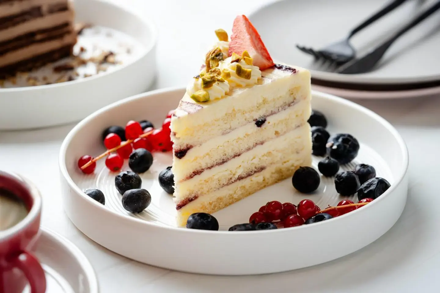 Blueberry Cake Slice