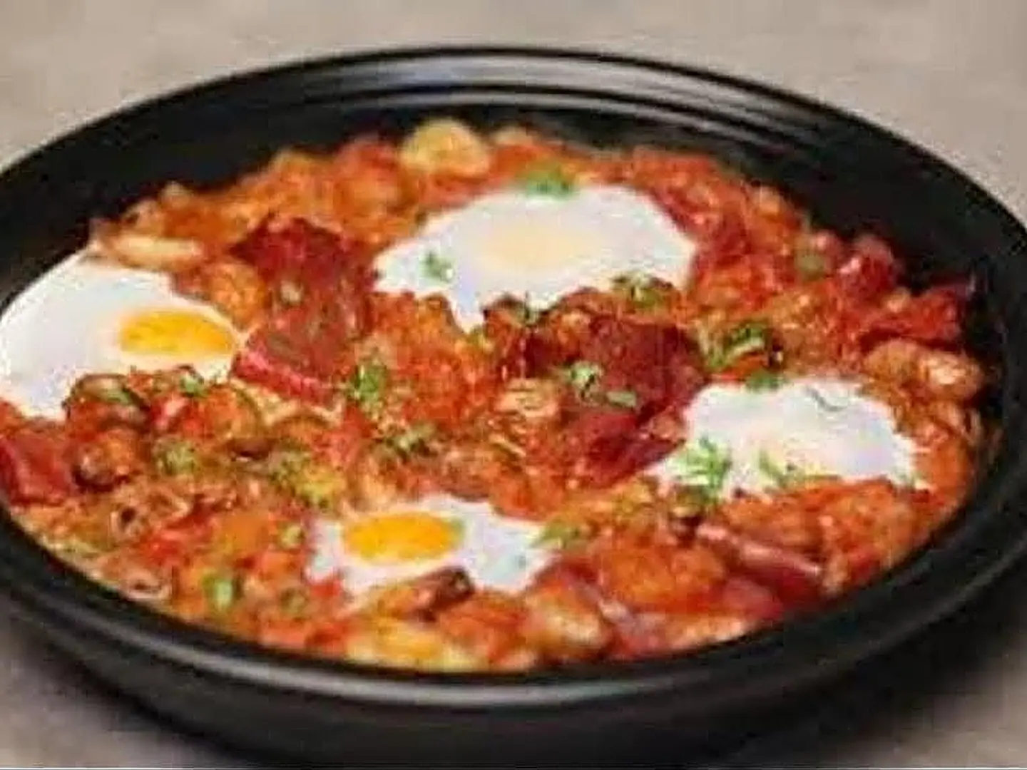 Fried Egg And Fava Bean Dish