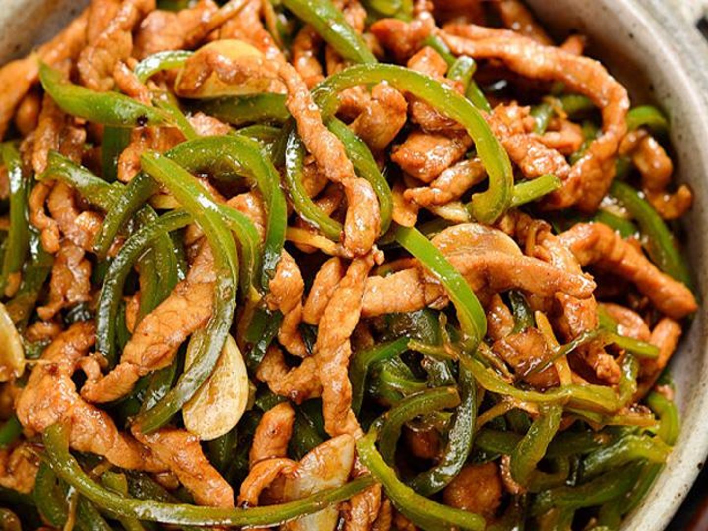 Stir Fried Beef With Green Peppers
