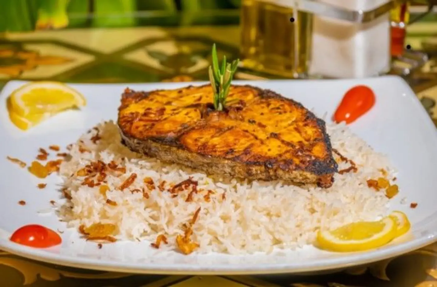 سمك الكنعد مع أرز