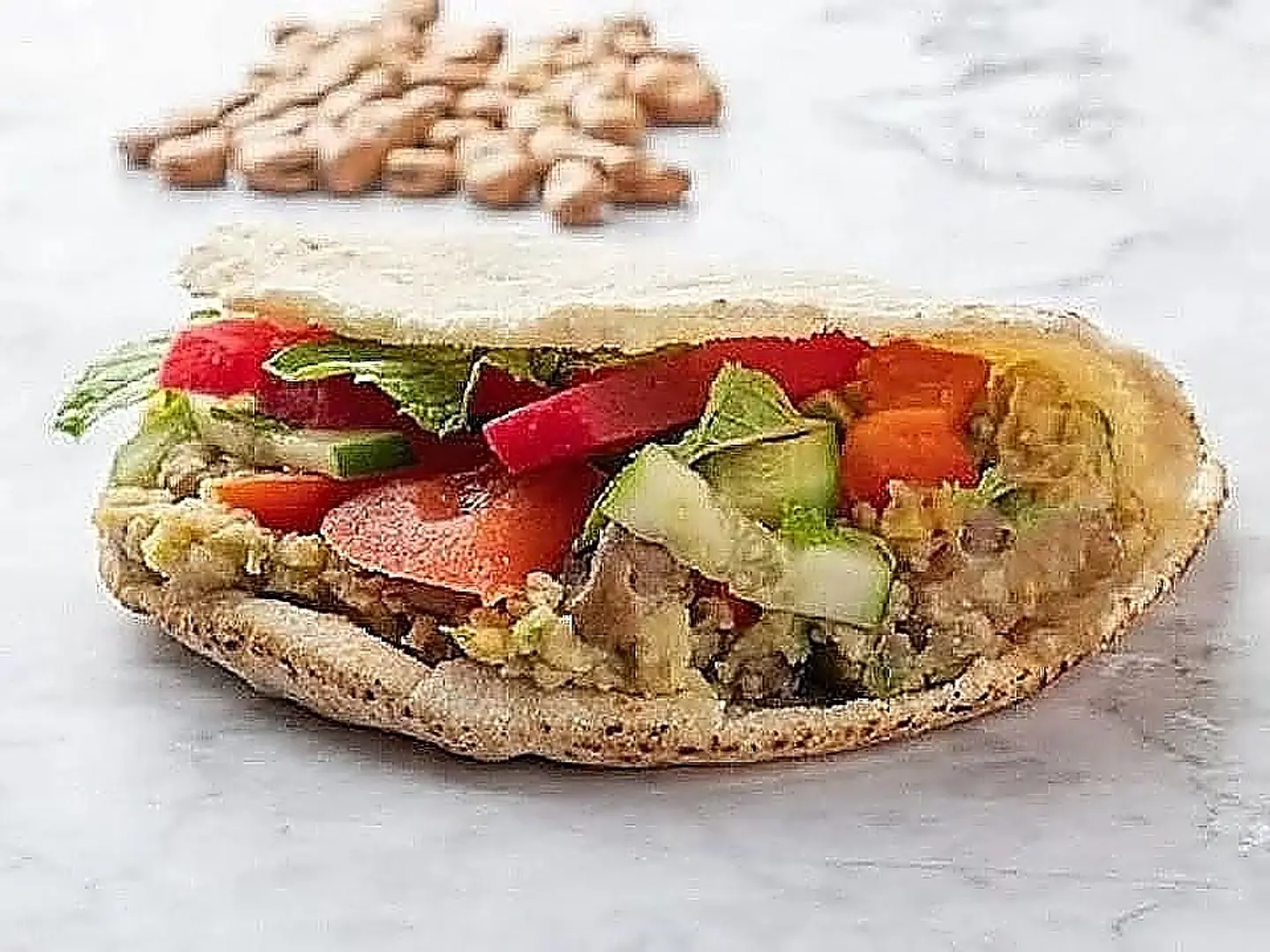 Foul With Salad Sandwich