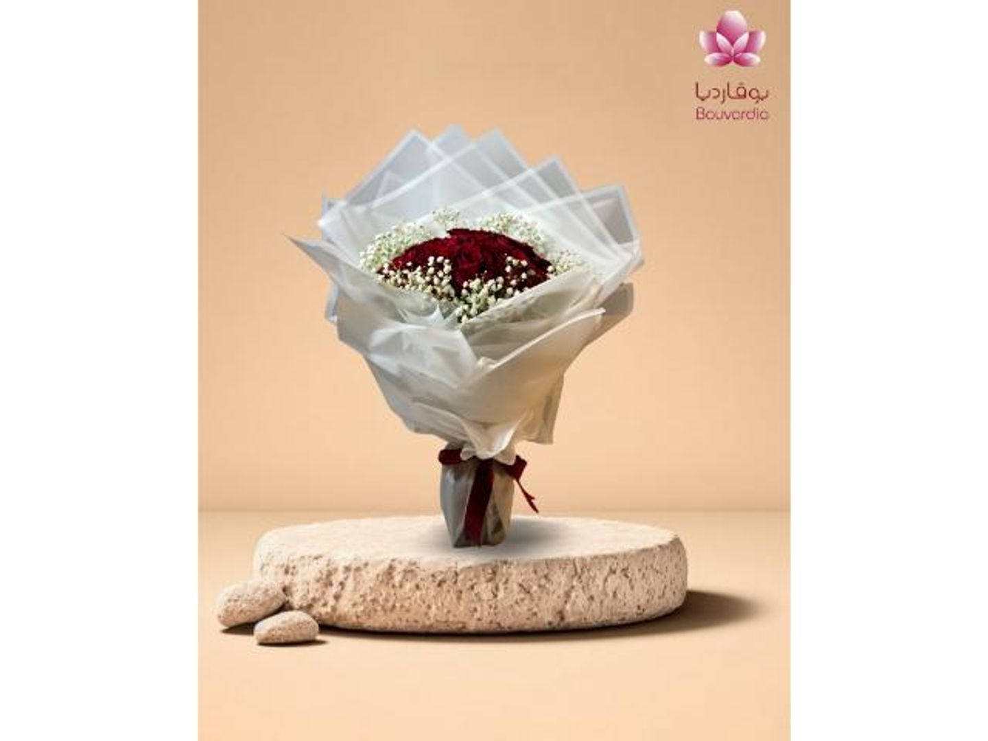 باقة ورد جوري احمر طبيعي 2
