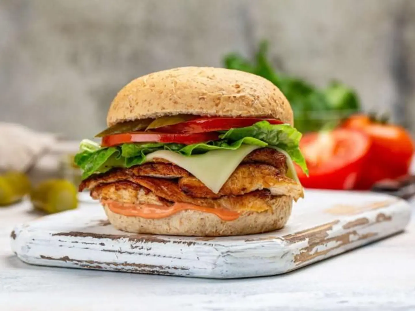 Charcoal Grilled Chicken Burger
