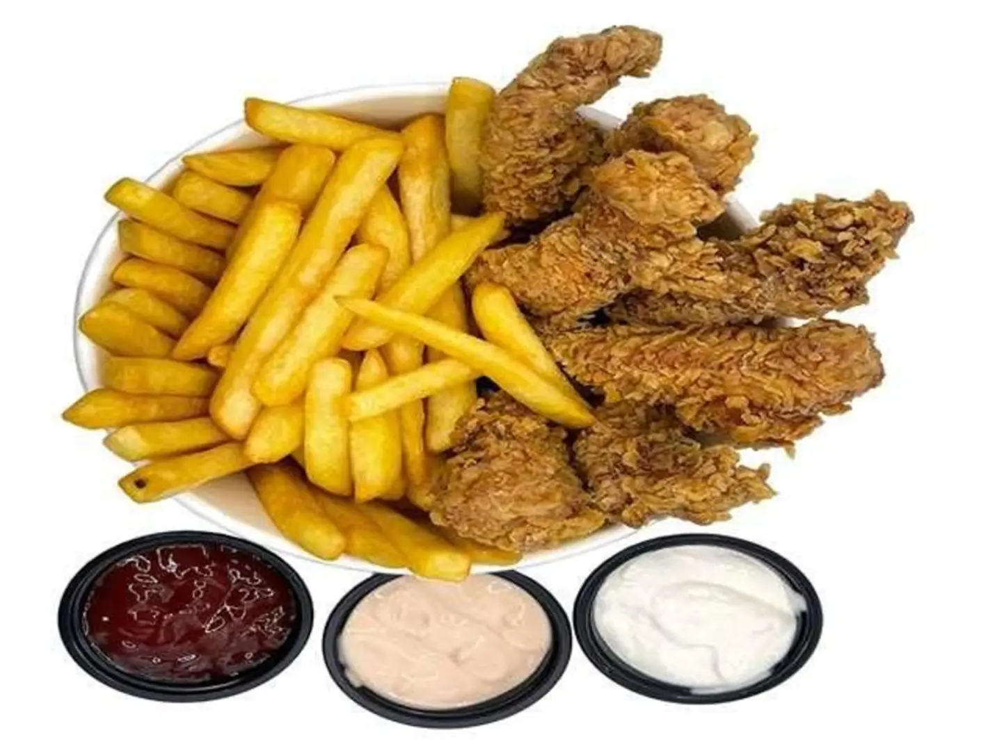 7 حبات كرسبي ستريبس مع بطاطس