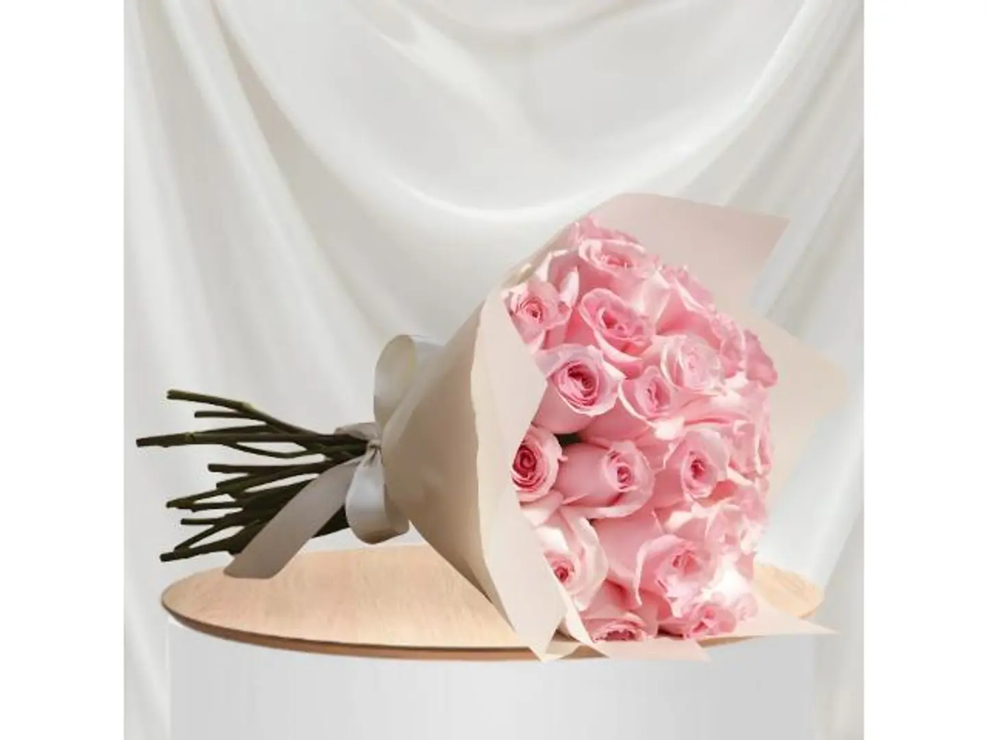 باقة جوري وردي فاتح 25 وردة