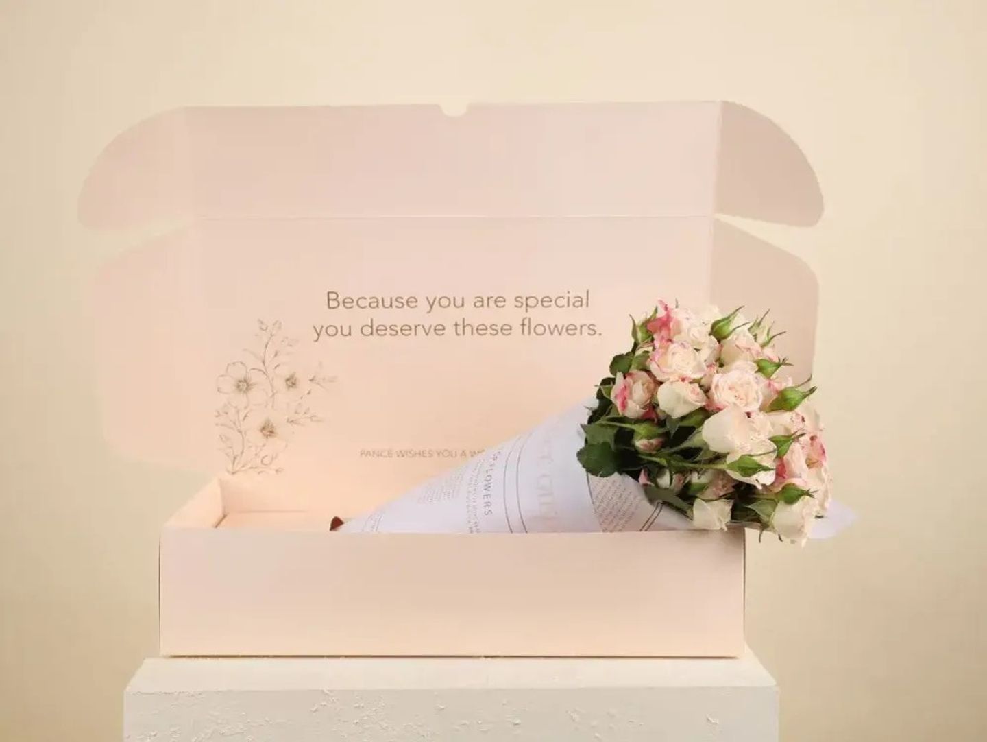 Light Pink Baby Rose Box