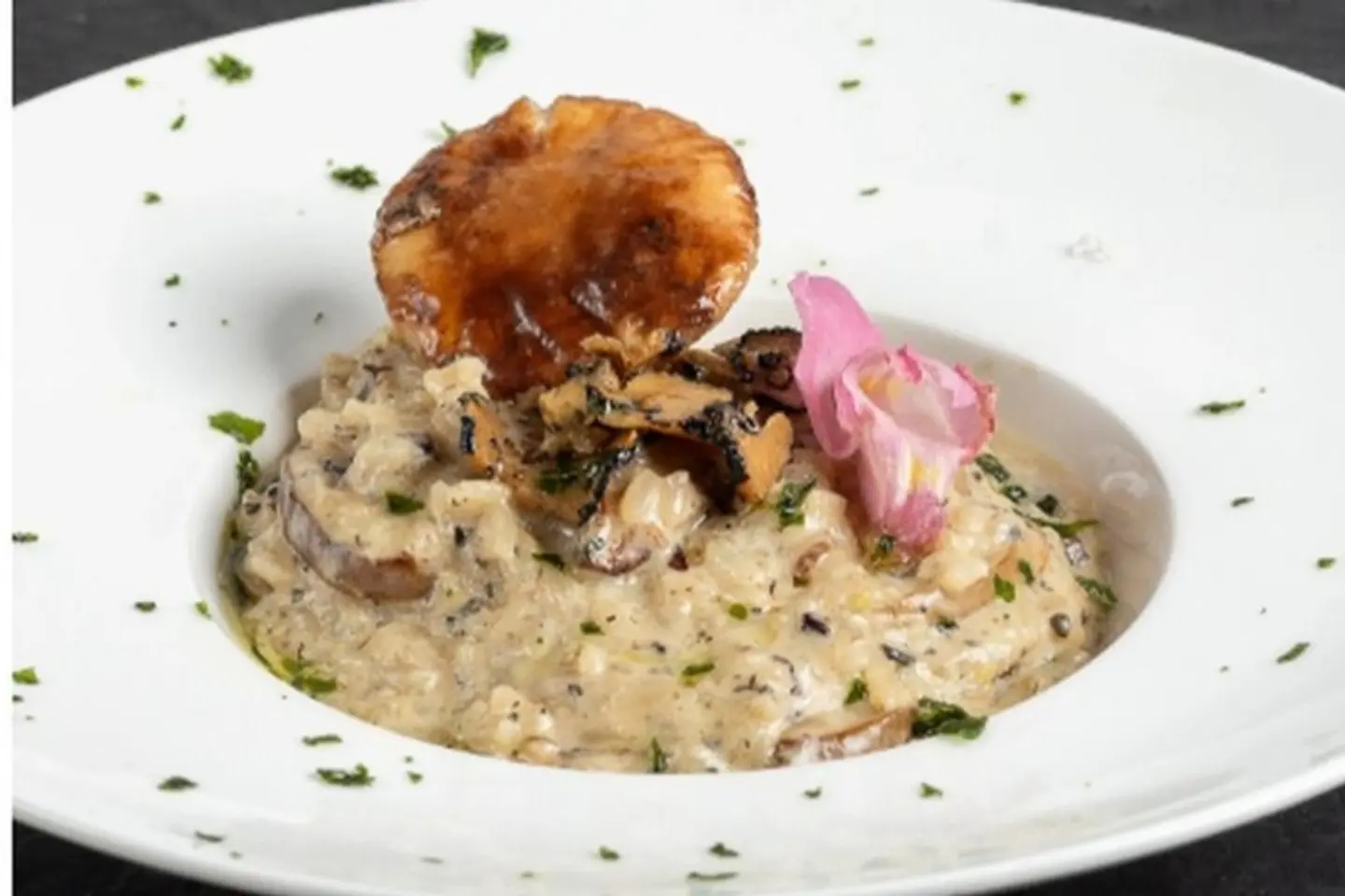Risotto Fungi Tartufo With Chicken