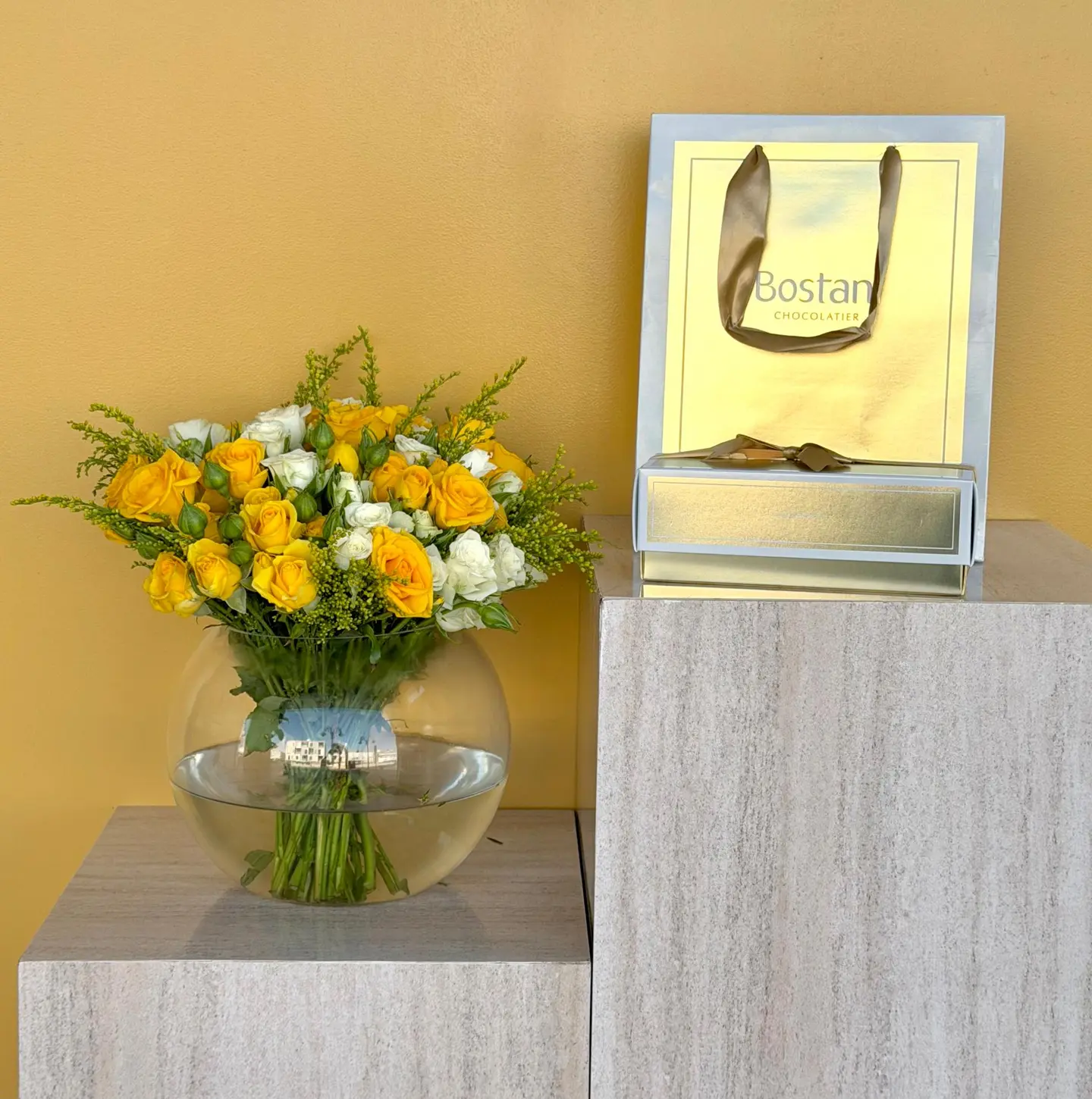 شوكليت بستاني مع فازة