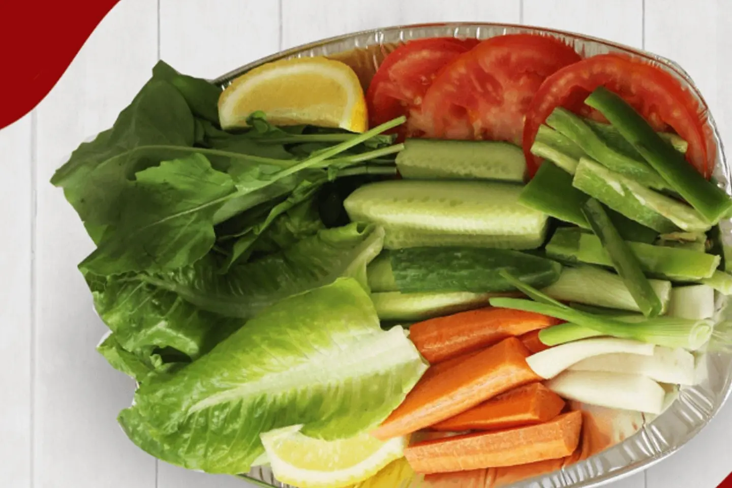 سلطة خضراء شرائح