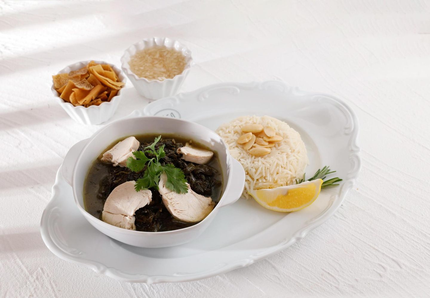 Mulukhiyah With Chicken And Rice