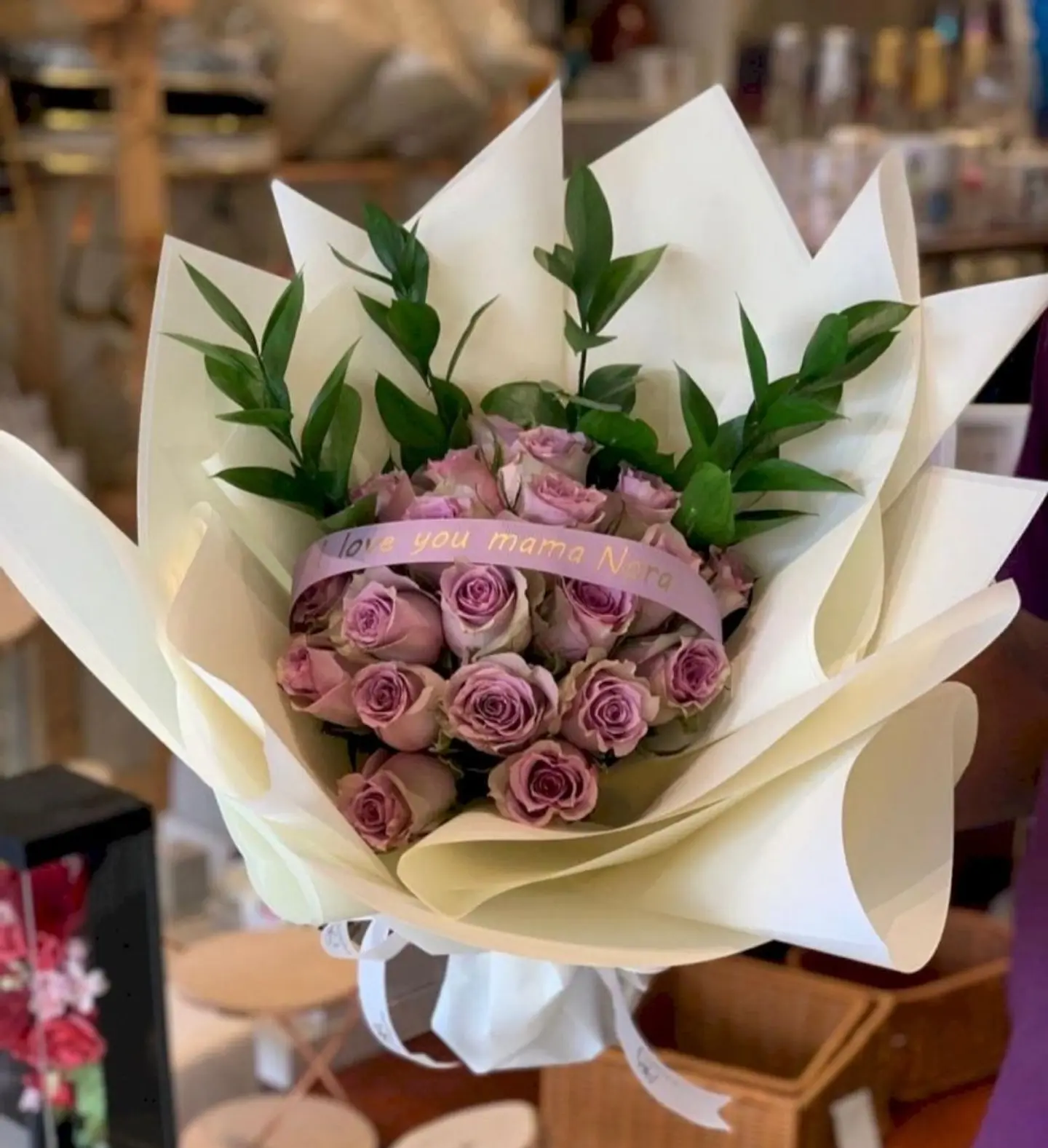 باقة ورد موف طبيعي