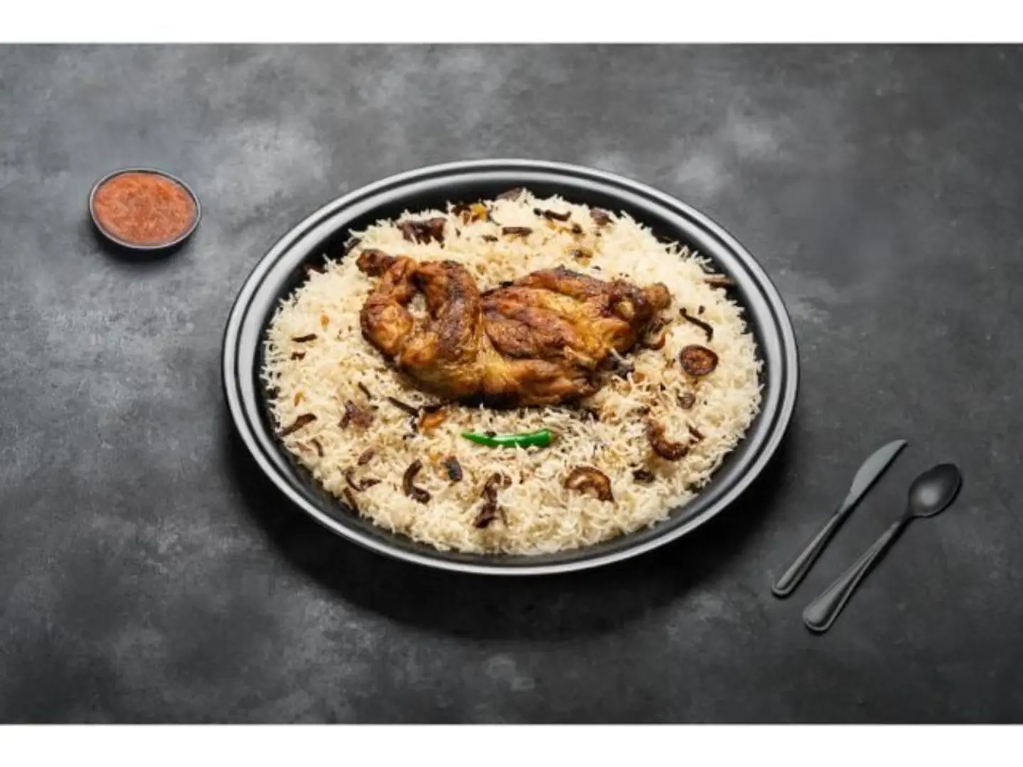 نص دجاج مظبي مع الأرز