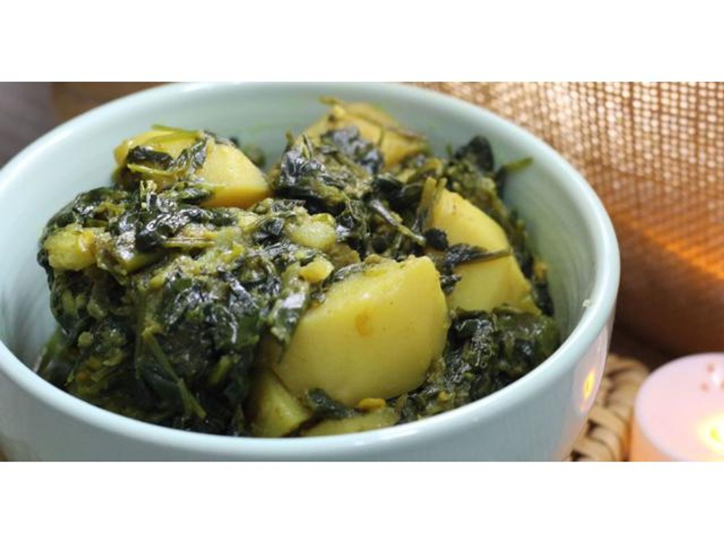 سبانخ مع بطاطس