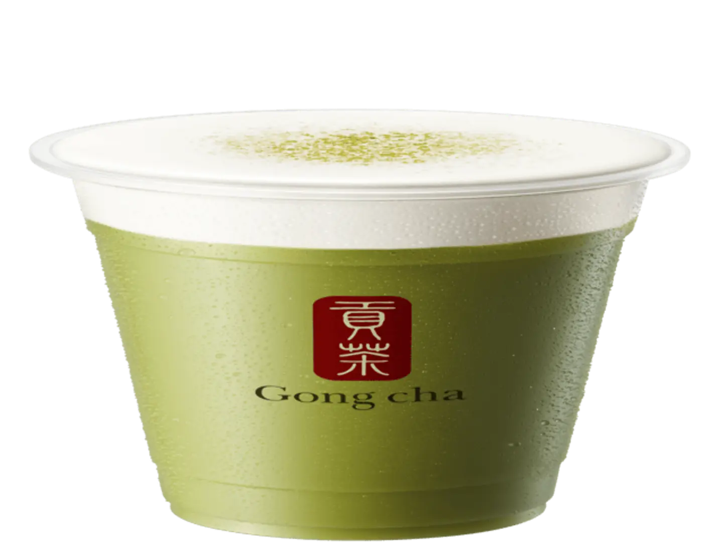 Iced Matcha Milk Tea With Signature Milk Foam Garnished With Matcha - Small