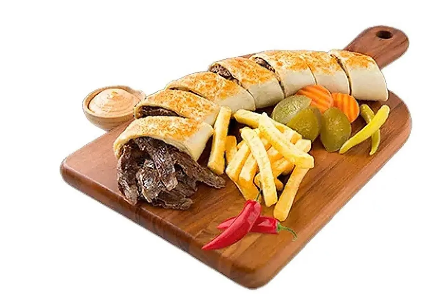 Arabic Shawarma With Cheese And Meat