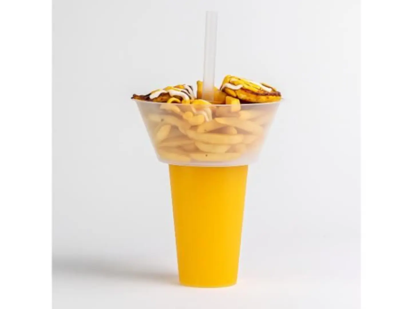 Chicken Burger Fries With Orange Juice
