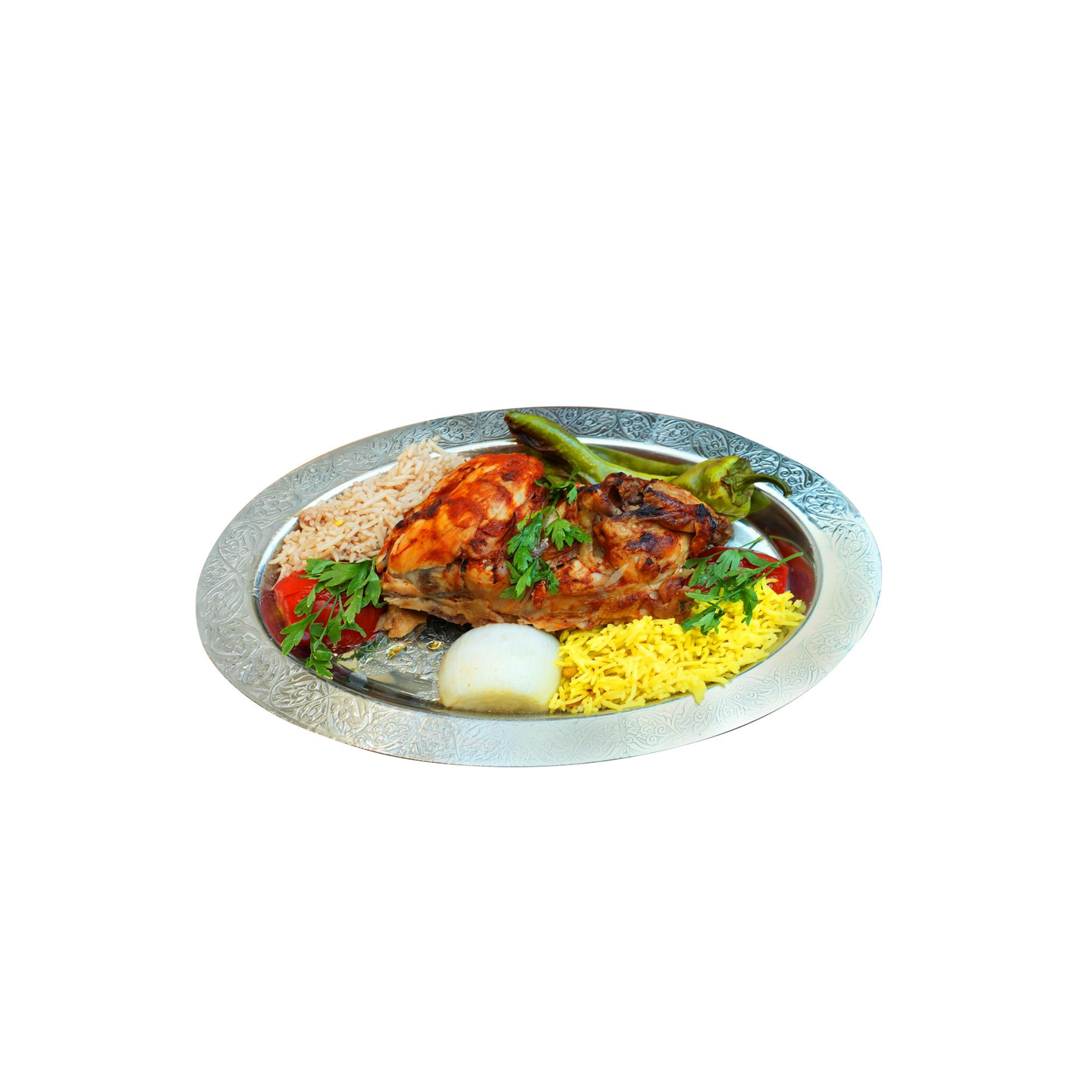 Half Oven Baked Chicken With Rice
