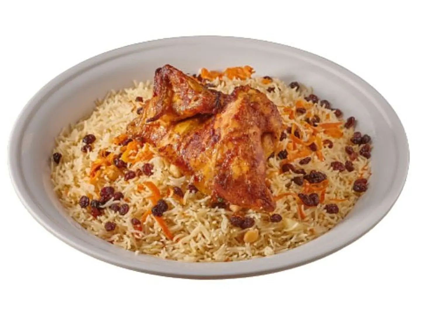 نصف شواية مع الرز