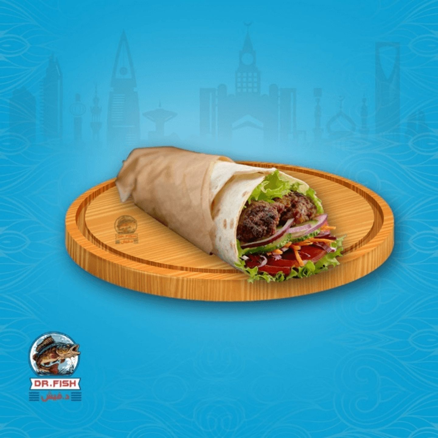 Grilled Shrimp Kofta Sandwich