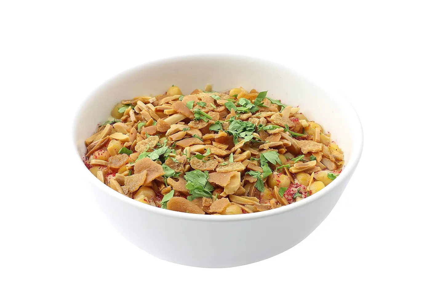 Fatteh With Olive Oil And Nuts